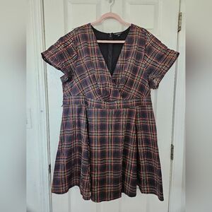 Torrid Plaid V-Neck Dress